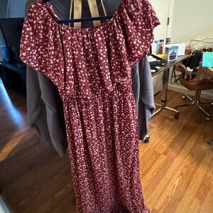 Floral Off-Shoulder Maxi Dress